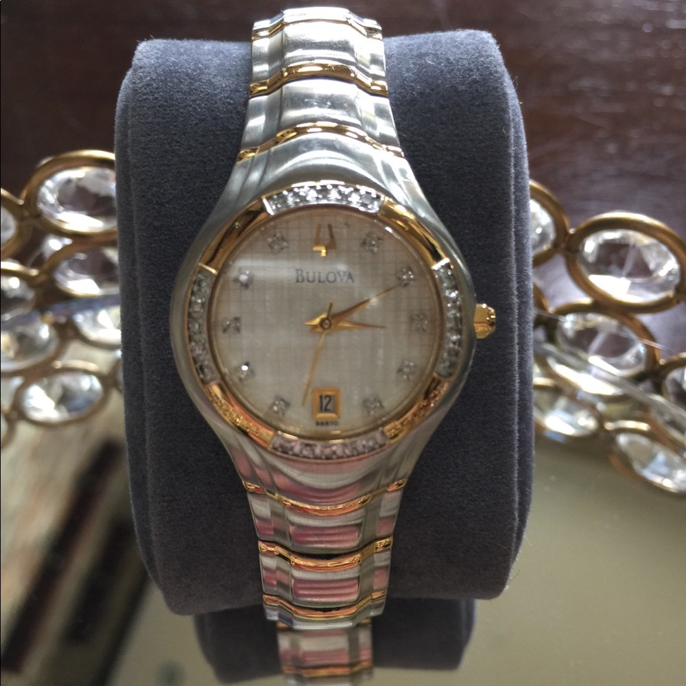 BULOVA - Ladies Diamond Two-Tone Watch